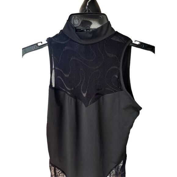 Sheer Mesh Black Jumpsuit XS-2XL | Sexy Clubwear Bodysuit One-Piece Baddie Fit - Picture 8 of 10